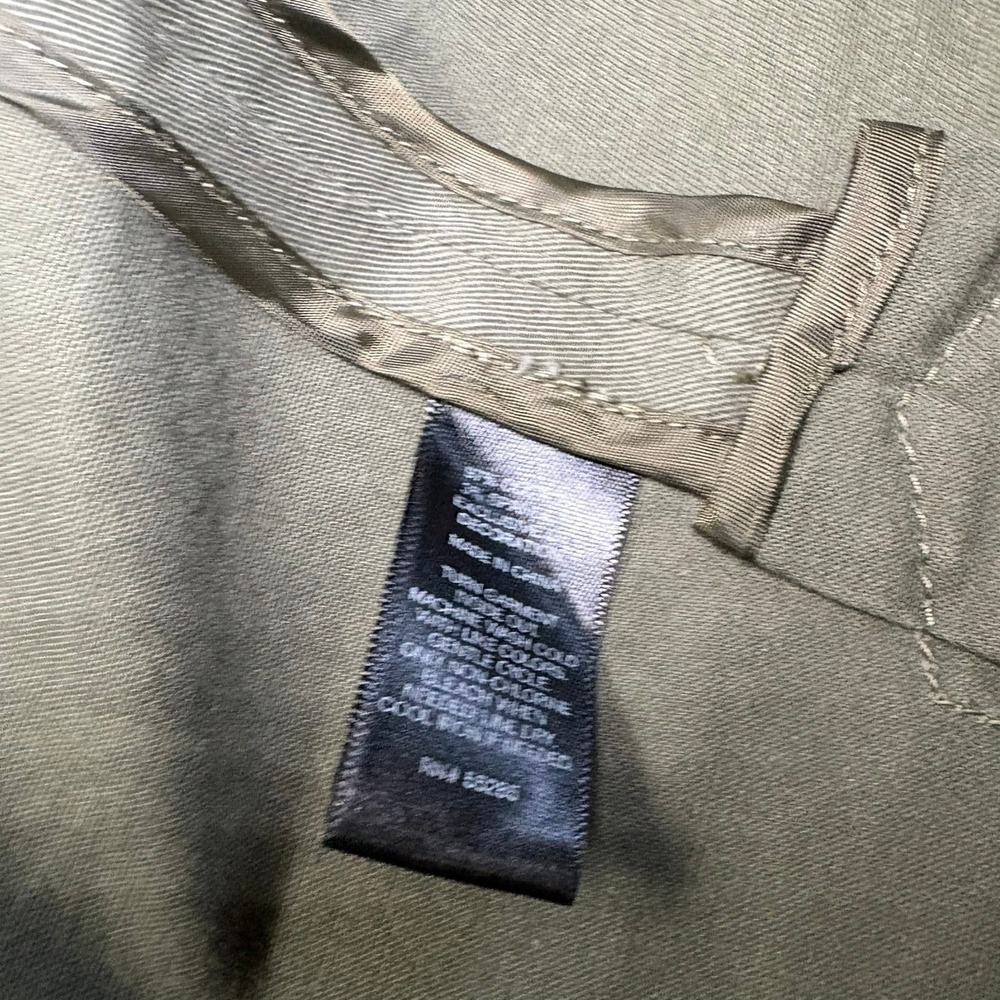 NWT Express Utility Jacket L Olive Green Embroidered Parrot Lace-Up Military New - Picture 7 of 8